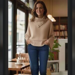 Ted Baker Women's Wool Sweater with Button Detail,  Sz S/M